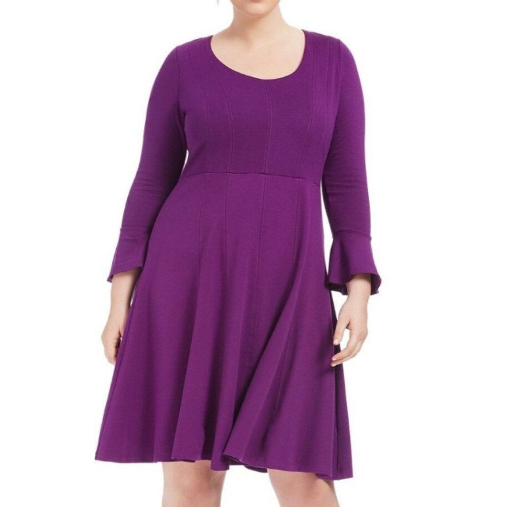 A-Line Purple Eloquii Dress